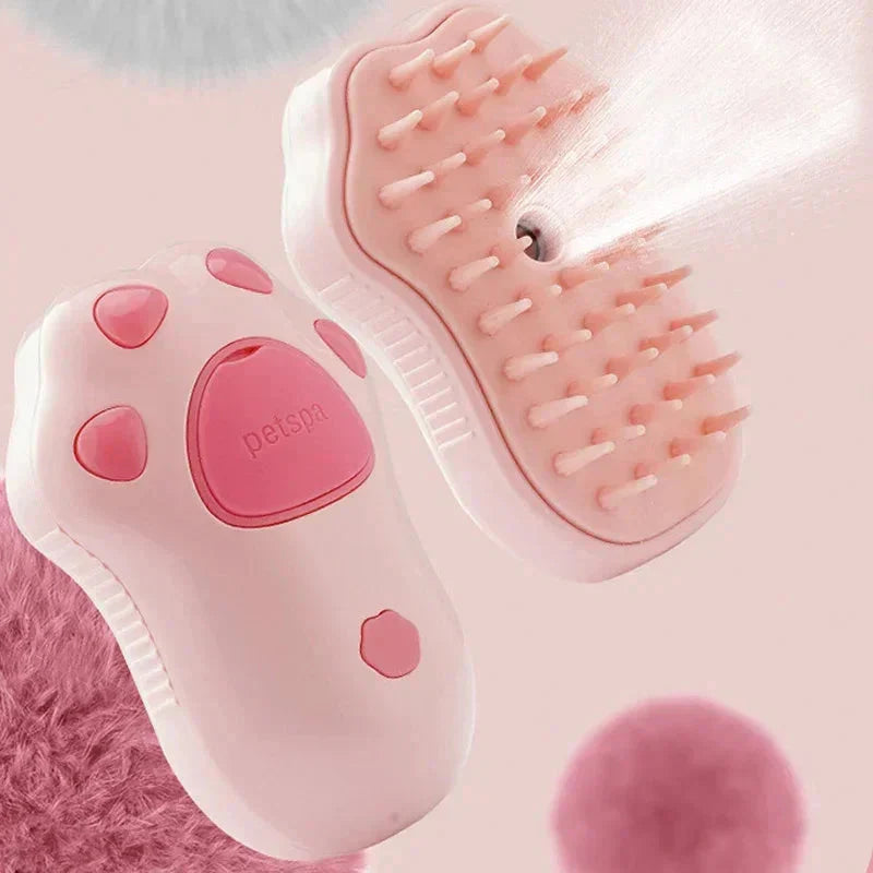 Electric Cat Steam Brush β 3-In-1 Pet Grooming Comb with Water Spray for Cats and Dogs, USB Rechargeable